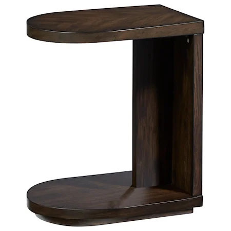 Casual C-Table with Open Bottom Shelf