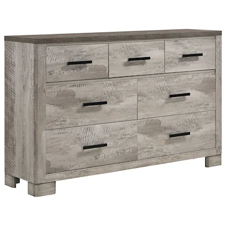 Contemporary 6-Drawer Dresser with Felt-Lined Drawers