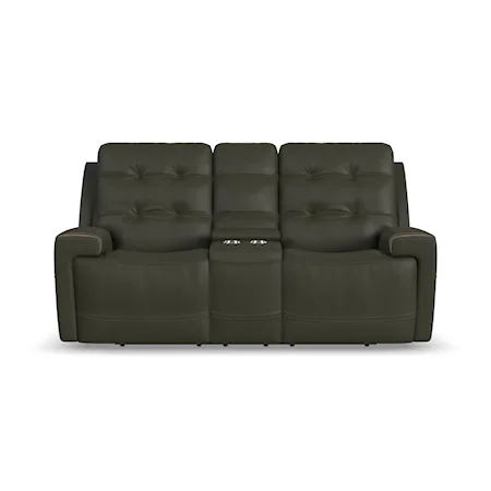 Power Reclining Console Loveseat