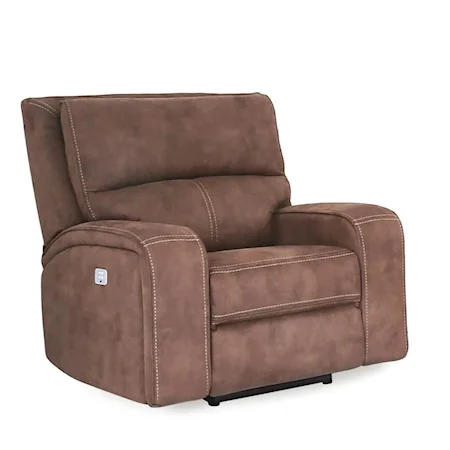 Contemporary Recliner with Track Arms