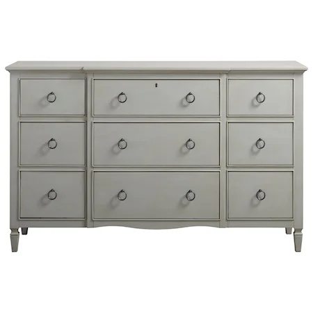 9 Drawer Dresser with Break front