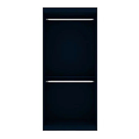 Mulberry 35.9 Open Double Hanging Wardrobe Closet in Tatiana Midnight Blue