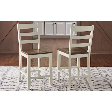 Modern Farmhouse Ladder Back Barstool