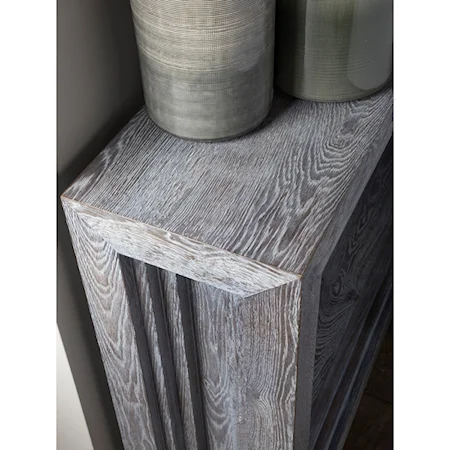 Contemporary Gray Wood Console Table