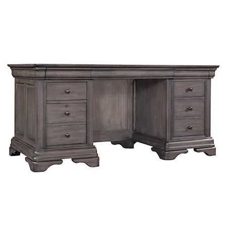 Traditional Executive Desk with Power Outlets