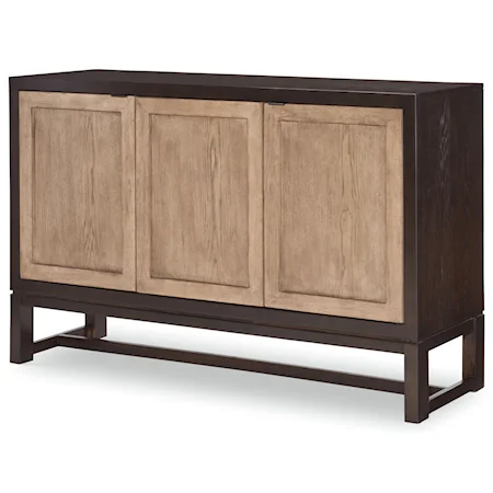 Transitional Credenza with Removable Wine Storage