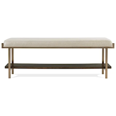 Transitional Upholstered Bed Bench