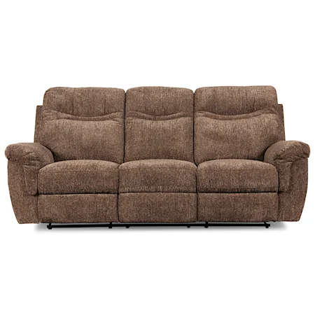 Casual Dual Power Reclining Sofa with Power Headrest