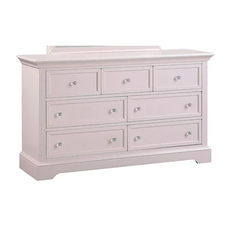 Transitional Dresser with Round Crystal Knobs