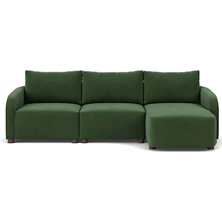Contemporary Sofa with Right-Facing Chaise