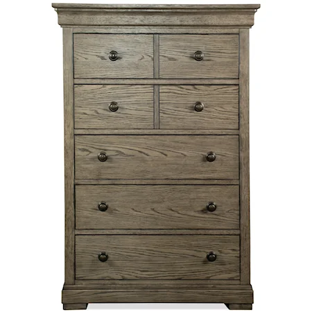 Transitional Five-Drawer Chest with Felt and Cedar-Lined Drawers