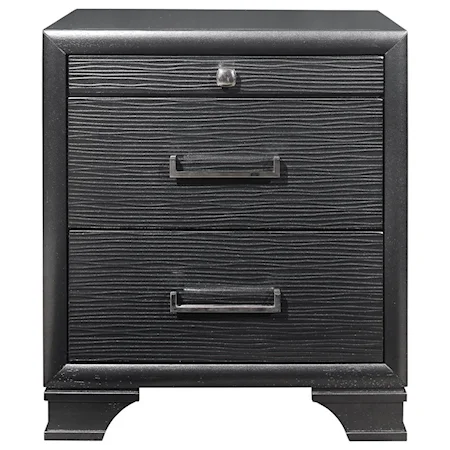Transitional 3-Drawer Nightstand with Jewelry Tray Drawer
