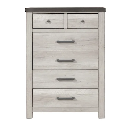 6 Drawer Chest with Two-Tone Finish