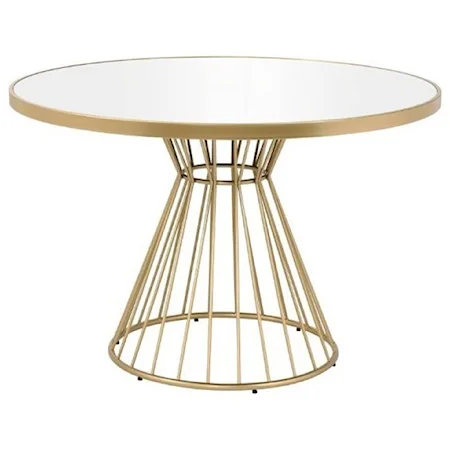 Contemporary Dining Table with Mirrored Top