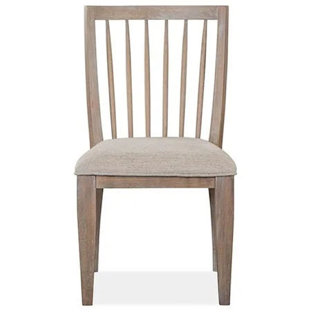 Rustic Slat Back Dining Side Chair