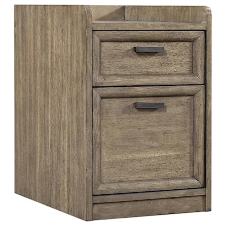 Transitional Rolling File Cabinet with Casters