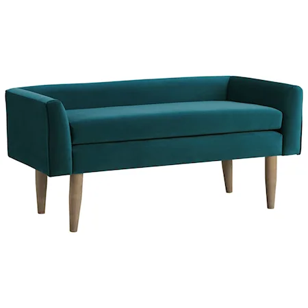 Velvet Upholstered Bench