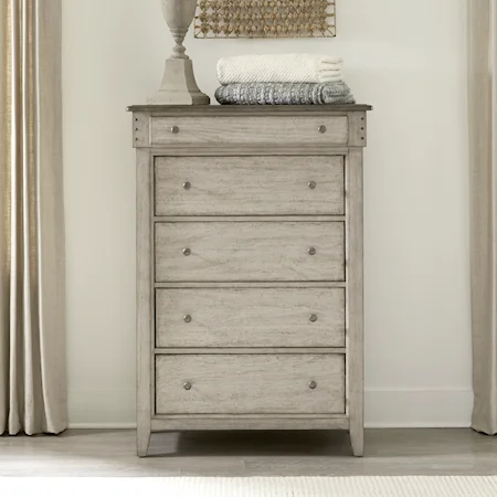 Relaxed Vintage 5-Drawer Bedroom Chest