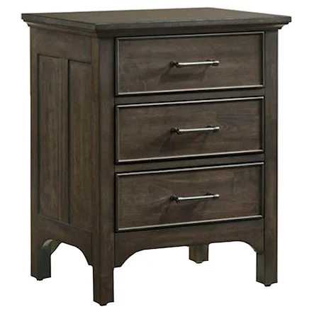 Contemporary Nightstand with USB Ports and Outlets