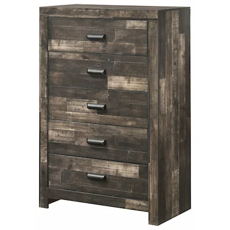 Contemporary Multicolor 5-Drawer Chest