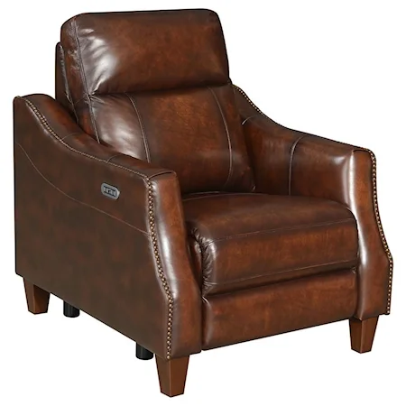 Transitional Dual-Power Recliner Chair with USB Ports