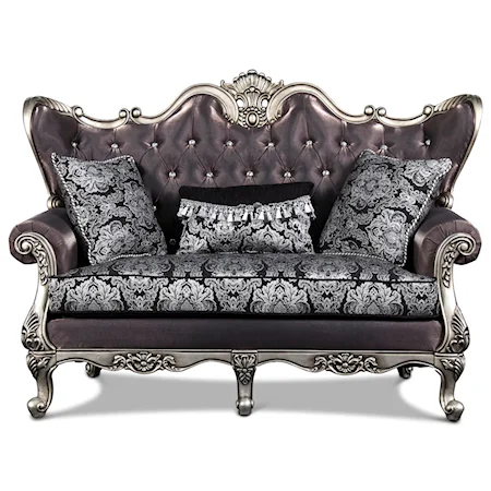 Glam Sofa with Button Tufting