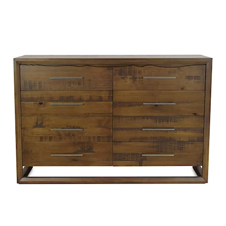 Rustic Dresser with Eight Drawers