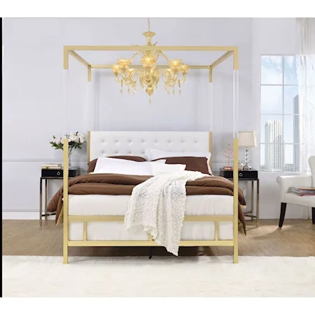 Contemporary Queen Canopy Bed