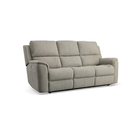 Casual Power Reclining Loveseat with Power Headrest and Power Lumbar Support