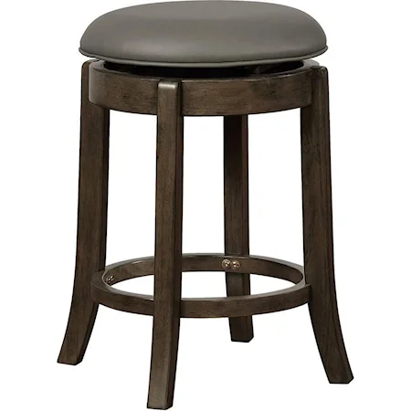 Transitional Stool with Swivel Seat