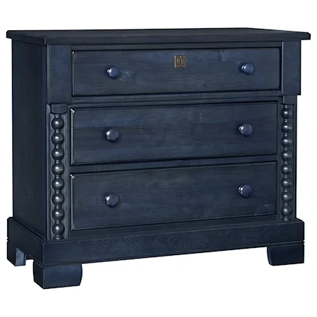 Rustic 3-Drawer Nightstand