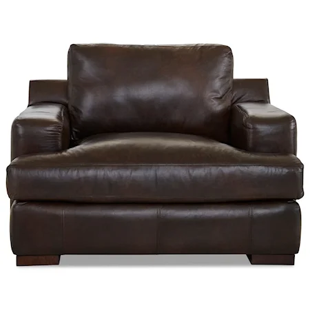 Contemporary Leather Oversize Chair