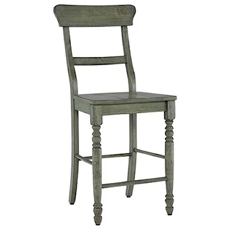 Counter Chair with Ladder Back