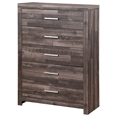 Rustic Chest of Drawers with Butcher Block Finish