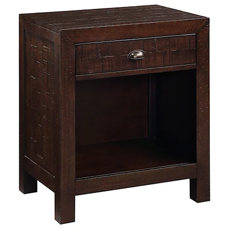 Rustic 24" 1-Drawer Nightstand