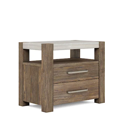 Transitional 2-Drawer Bedside Chest