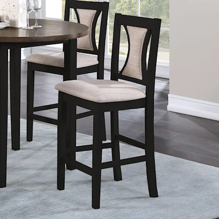 Farmhouse Set of 2 Counter Height Dining Chairs