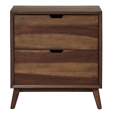 Transitional 2-Drawer Nightstand