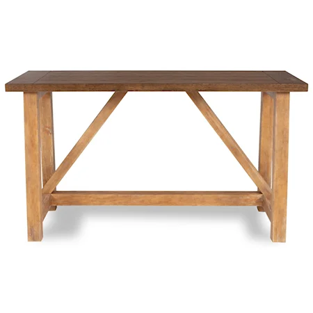 Casual Rustic Writing Desk with Trestle Base