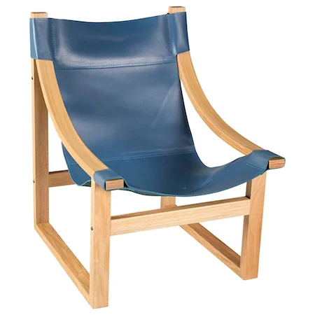 Rustic Sling Chair with Wood Frame