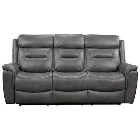 Contemporary Reclining Sofa with Dropdown Table