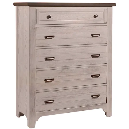Transitional 5 Drawer Chest