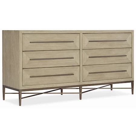 Contemporary Dresser with Self-Closing Drawers