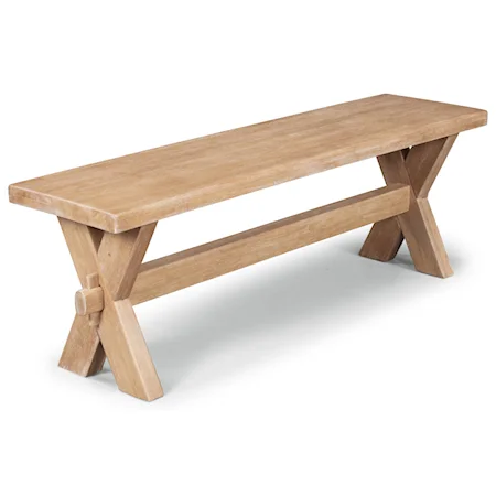 Country Style Trestle Dining Bench