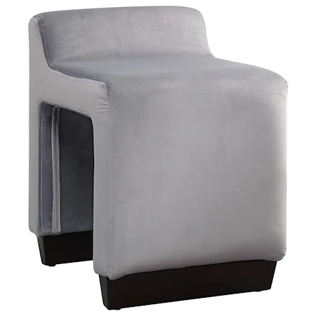 Contemporary Small Scale Upholstered Bench Ottoman