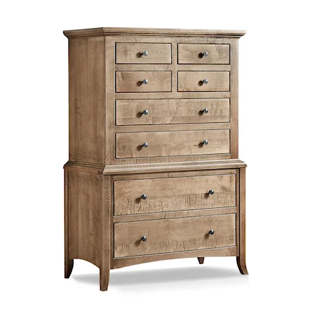 8 Drawer Chest on Chest