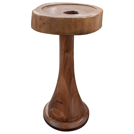 Live-Edge End Table