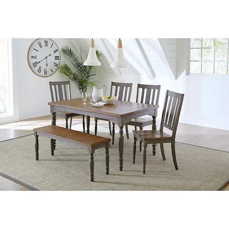 Table and Chair Set with Bench