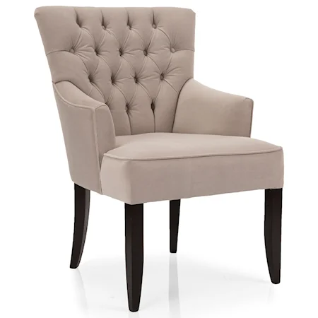 Transitional Upholstered Dining Arm Chair
