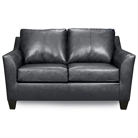 Contemporary Loveseat with Flared Arms